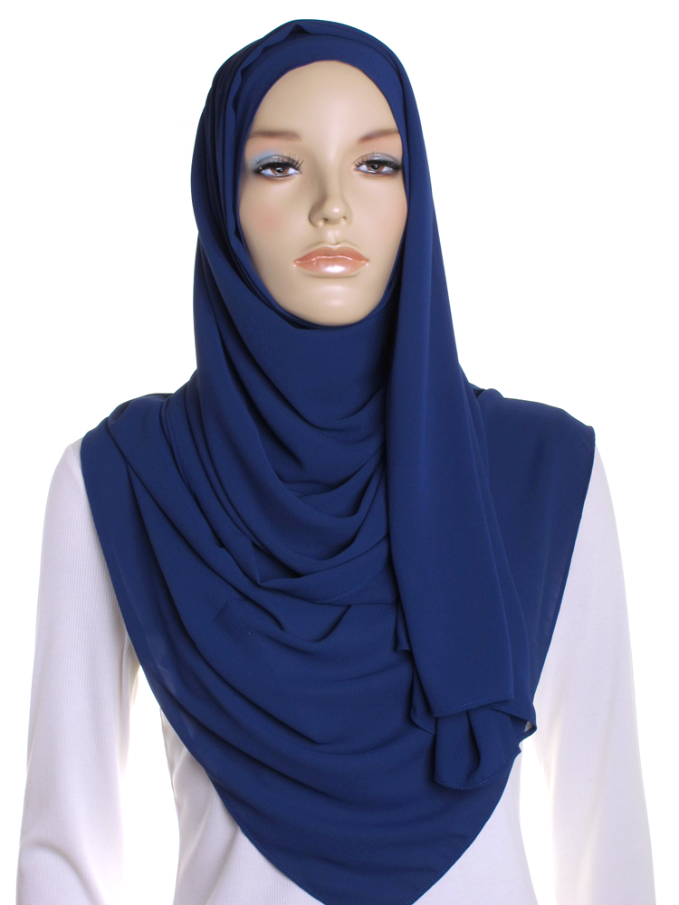 Royal blue sheer outlet shawl