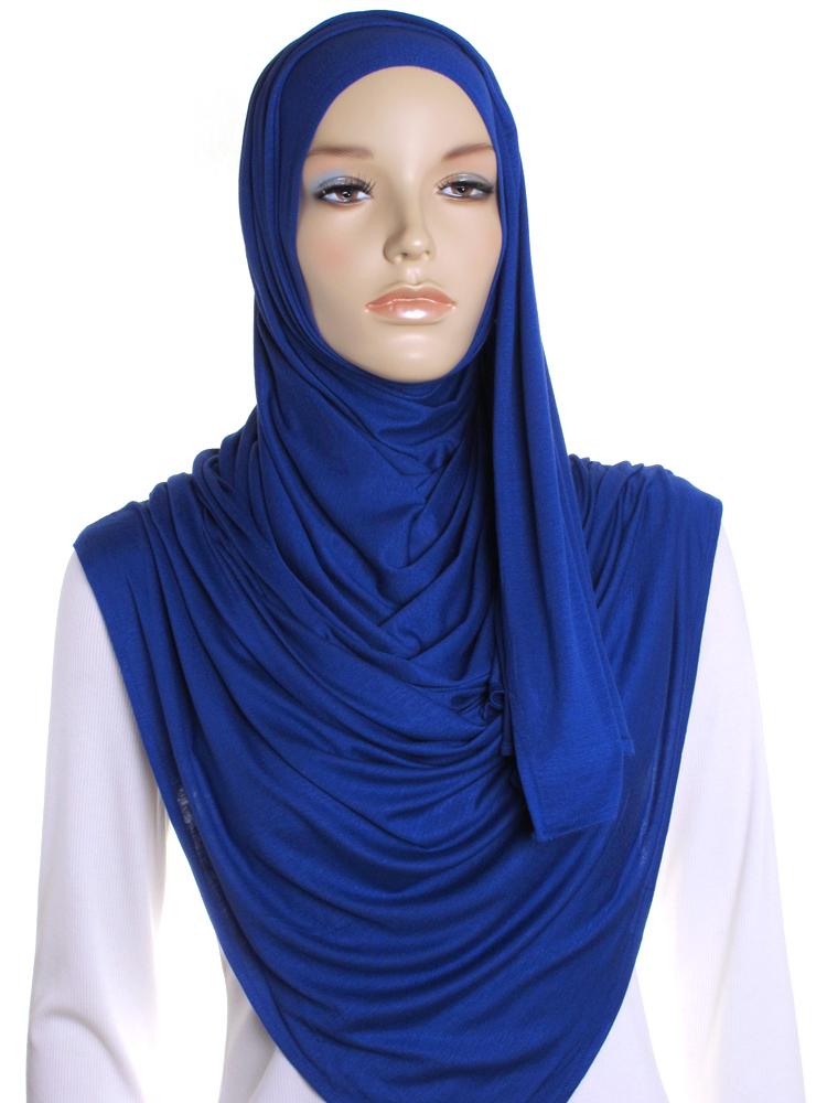 Active blue Premium Jersey Hijab