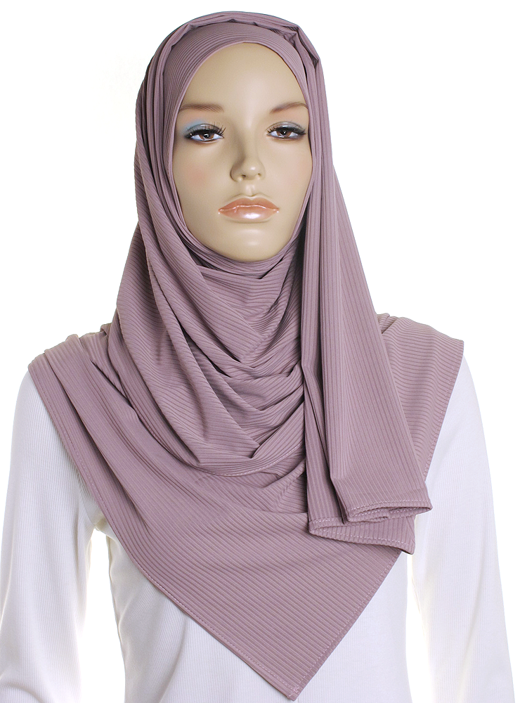 Mauve Ribbed Jersey Hijab – Hijab Store Online