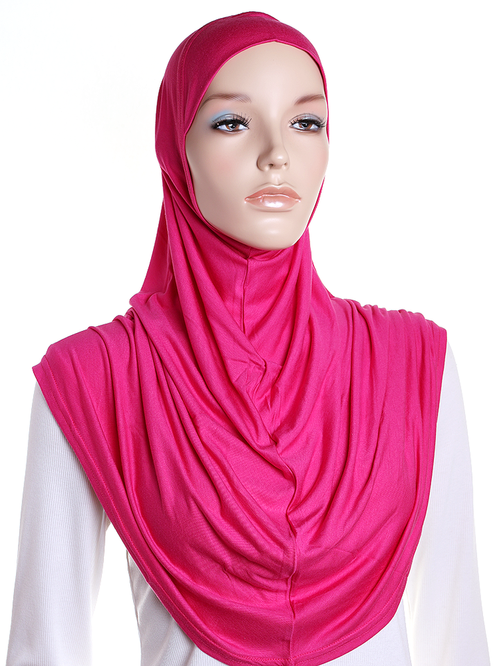 Deep Pink Plain Jersey Al Amira Hijab