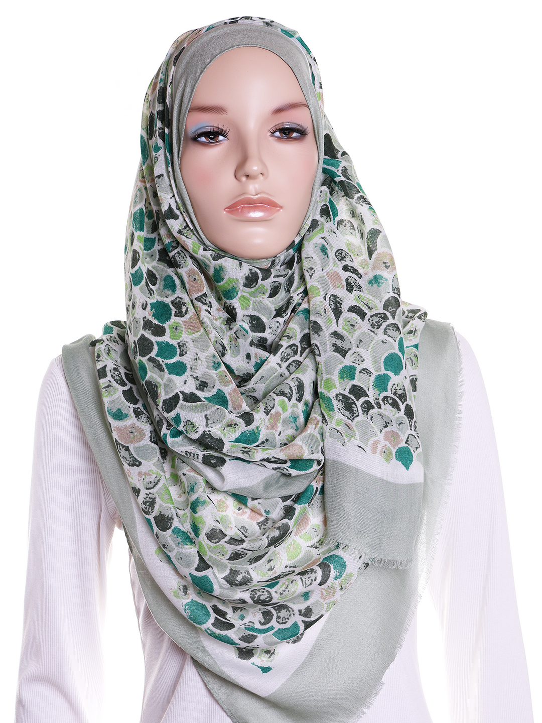 Green Mermaid Print Hijab