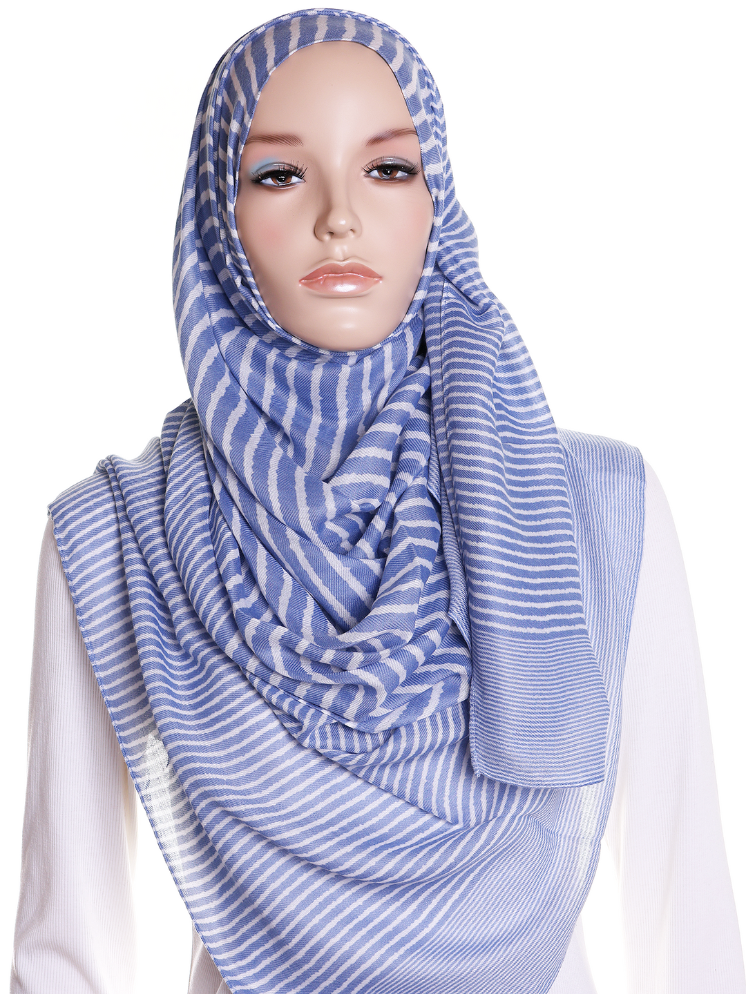 Blue Stripe Hijab