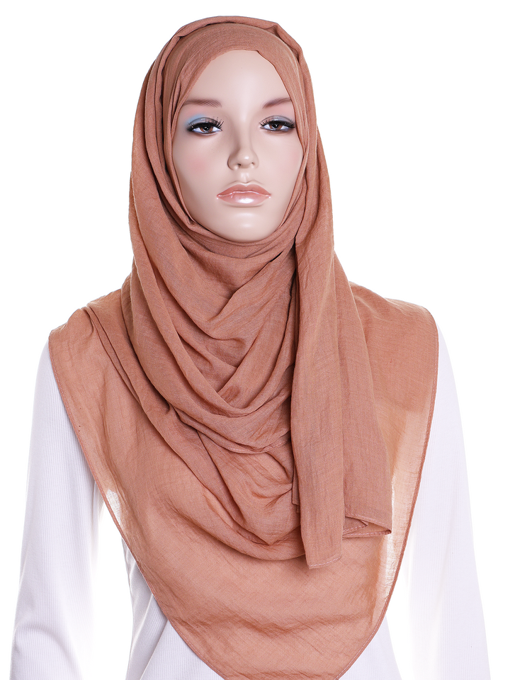 Camel XL Plain Cotton Hijab