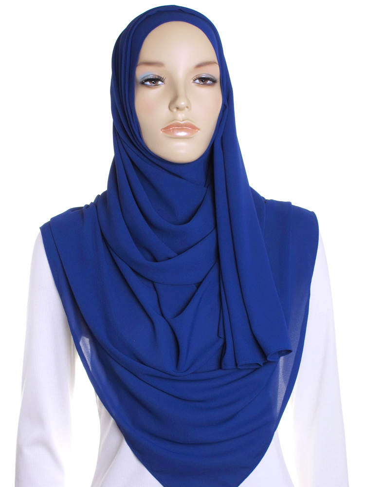 Royal blue best sale chiffon shawl