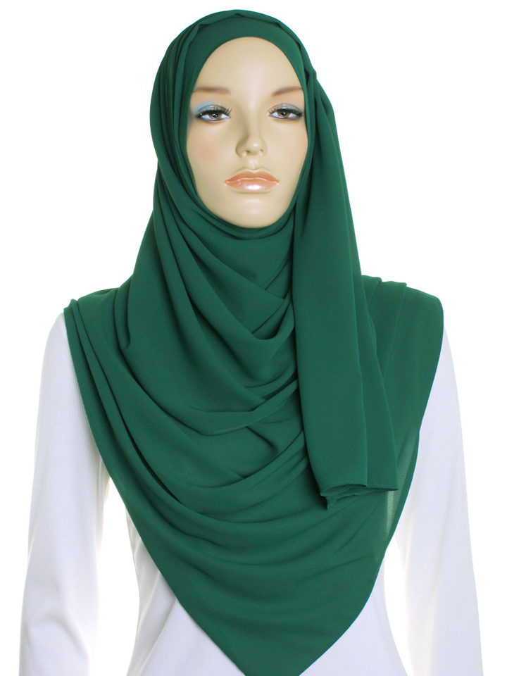 Bottle Green Premium Chiffon Hijab