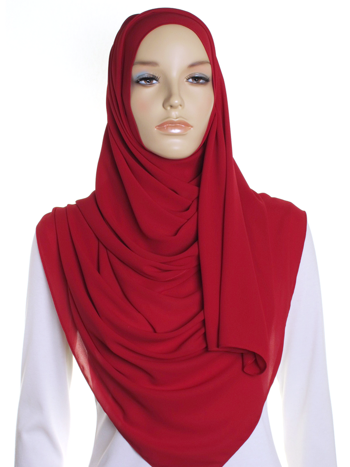 Crimson Premium Chiffon Hijab