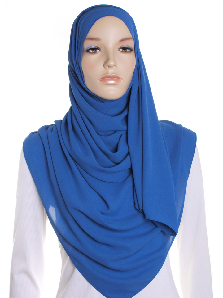 Egyptian Blue Premium Chiffon Hijab