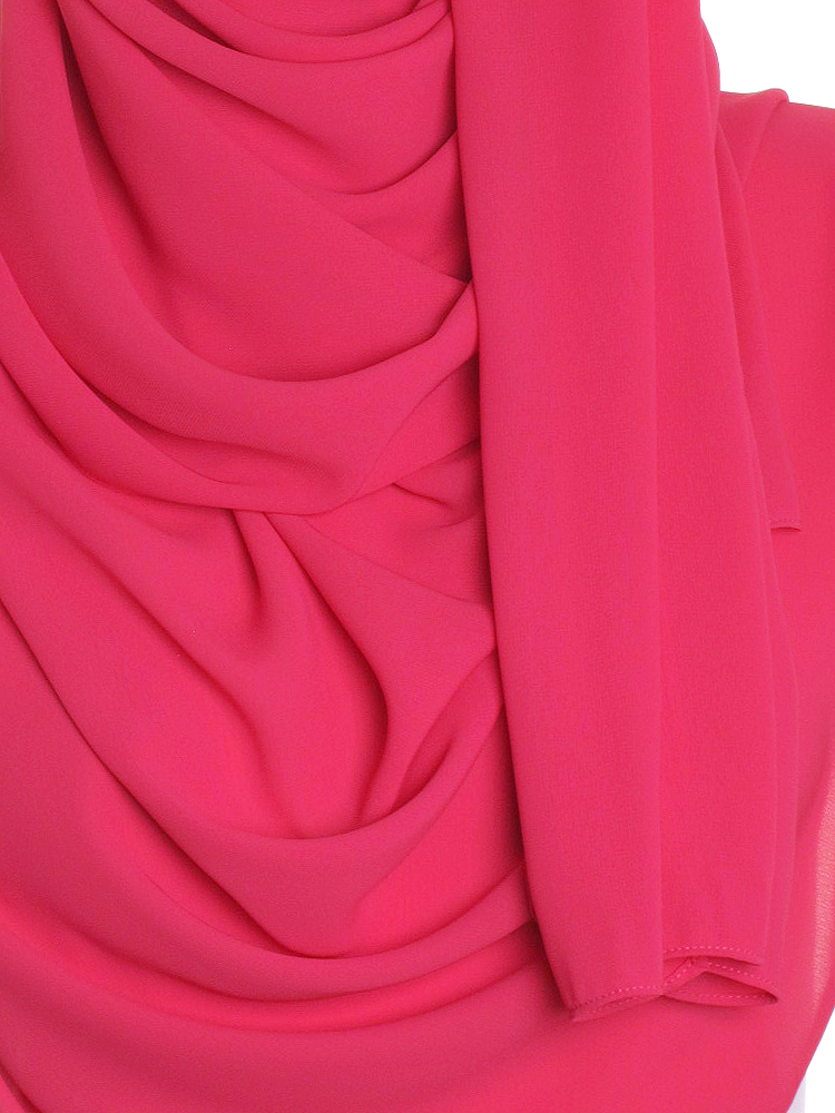 Hot Pink Premium Chiffon Hijab