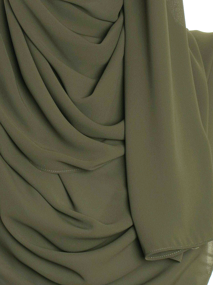 Khaki Premium Chiffon Hijab