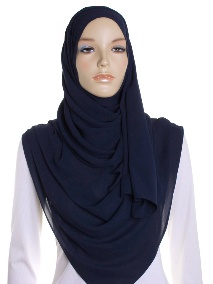 Midnight Blue Premium Chiffon Hijab