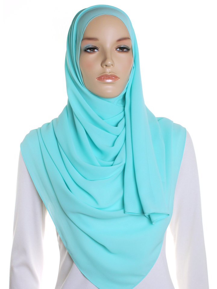 Misty Teal Premium Chiffon Hijab