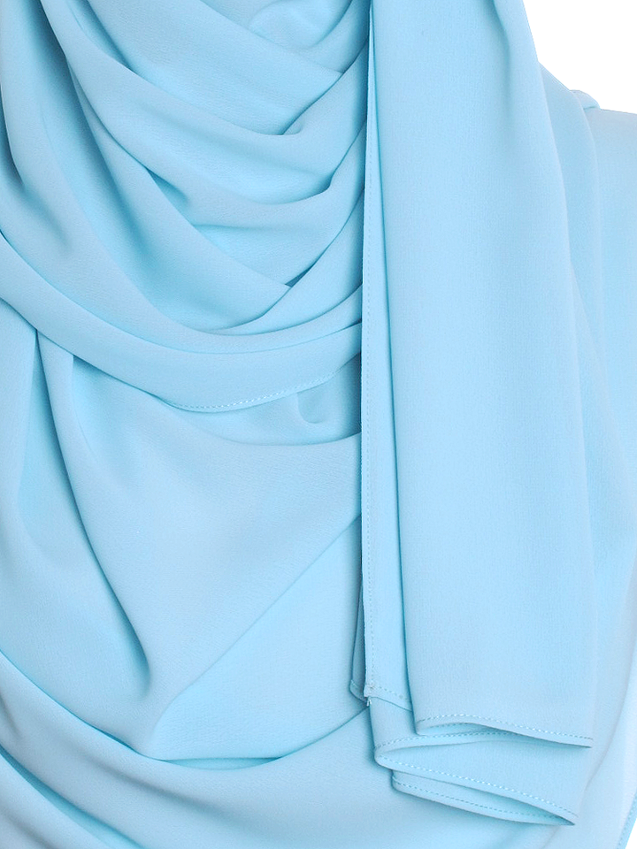 Pale Blue Premium Chiffon Hijab