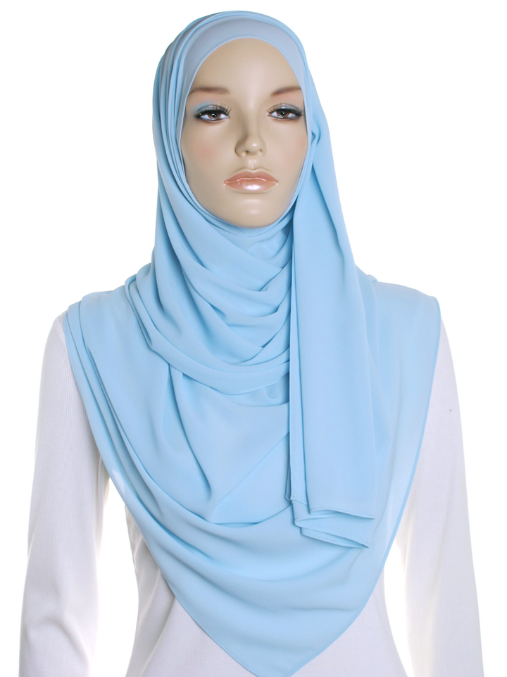 Pale Blue Premium Chiffon Hijab