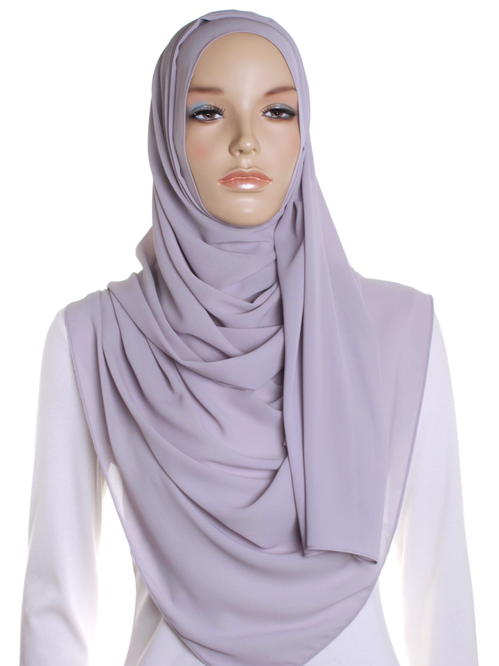 Tranquil Grey Premium Chiffon Hijab