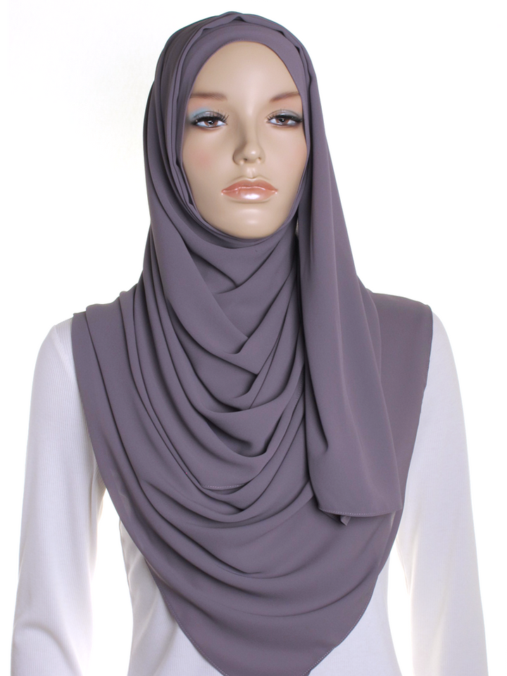 Anchor Grey Premium Chiffon Hijab