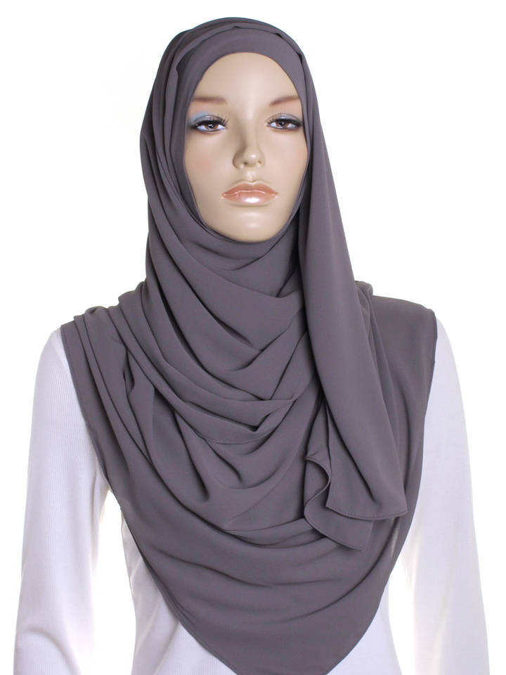 Charcoal Premium Chiffon Hijab