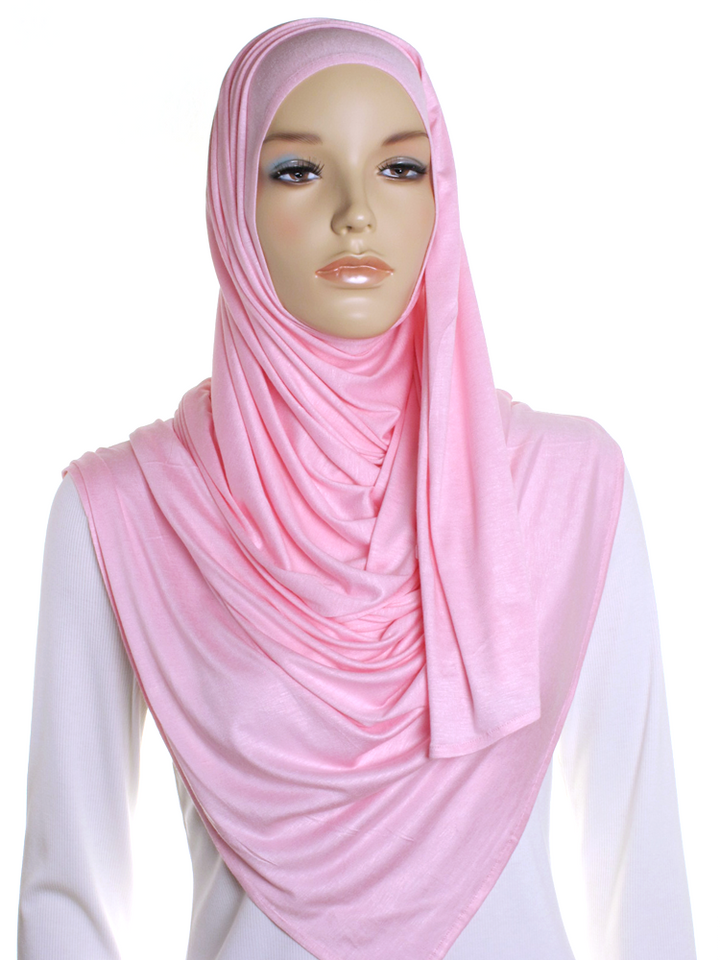 Pink Premium Cotton Jersey Hijab