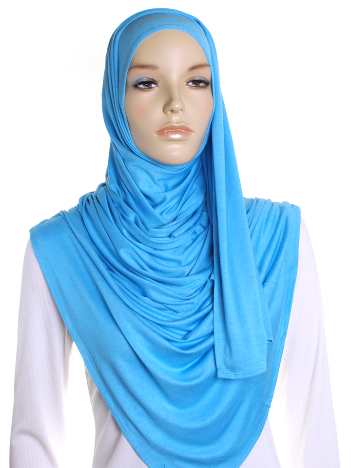 Turquoise Premium Cotton Jersey Hijab