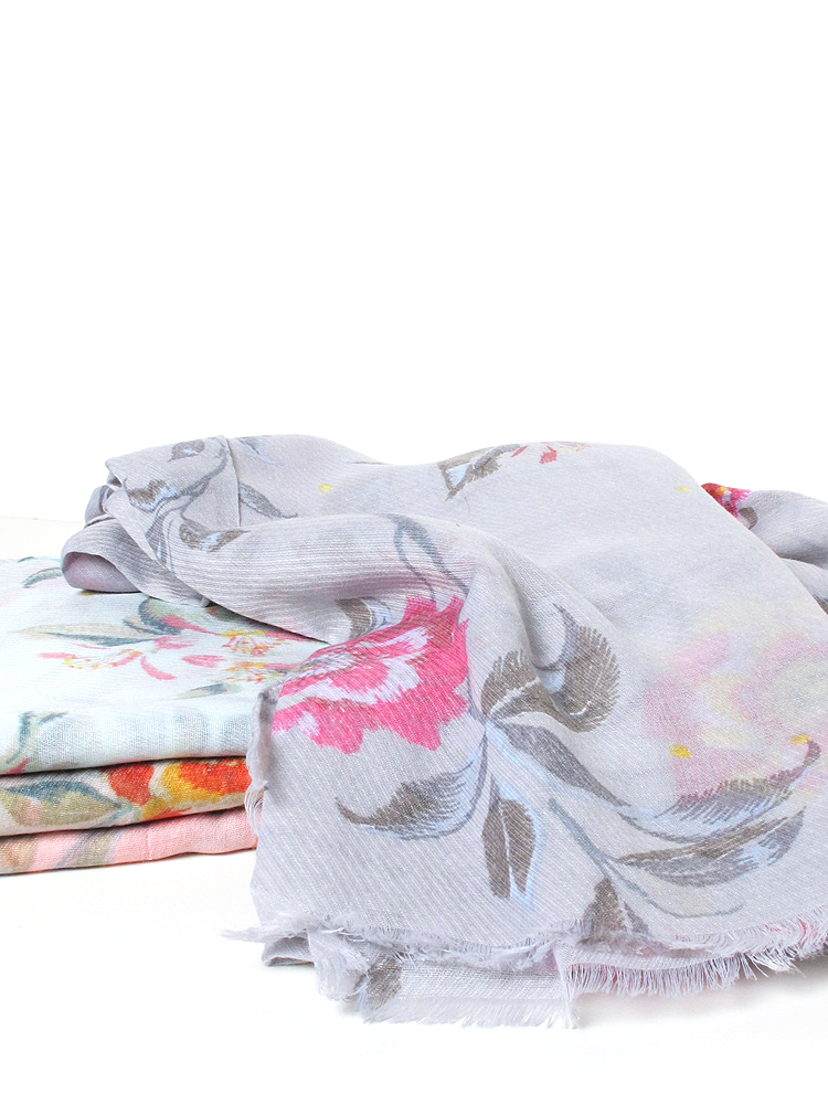 Pink Pastel Floral Print Hijab