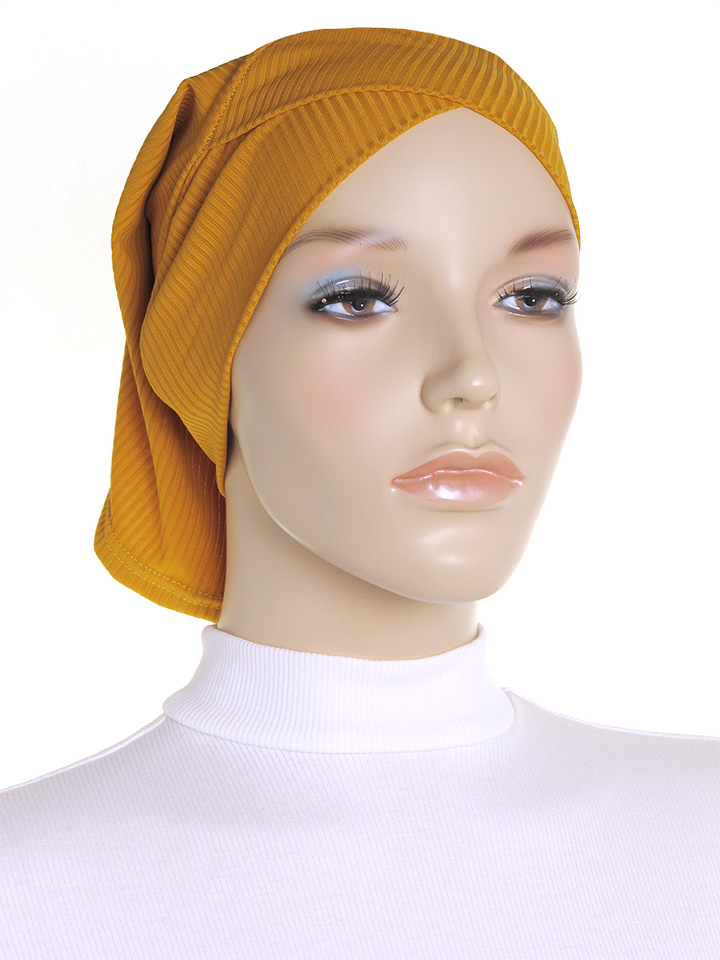 Autumn Gold Criss Cross Ribbed Underscarf